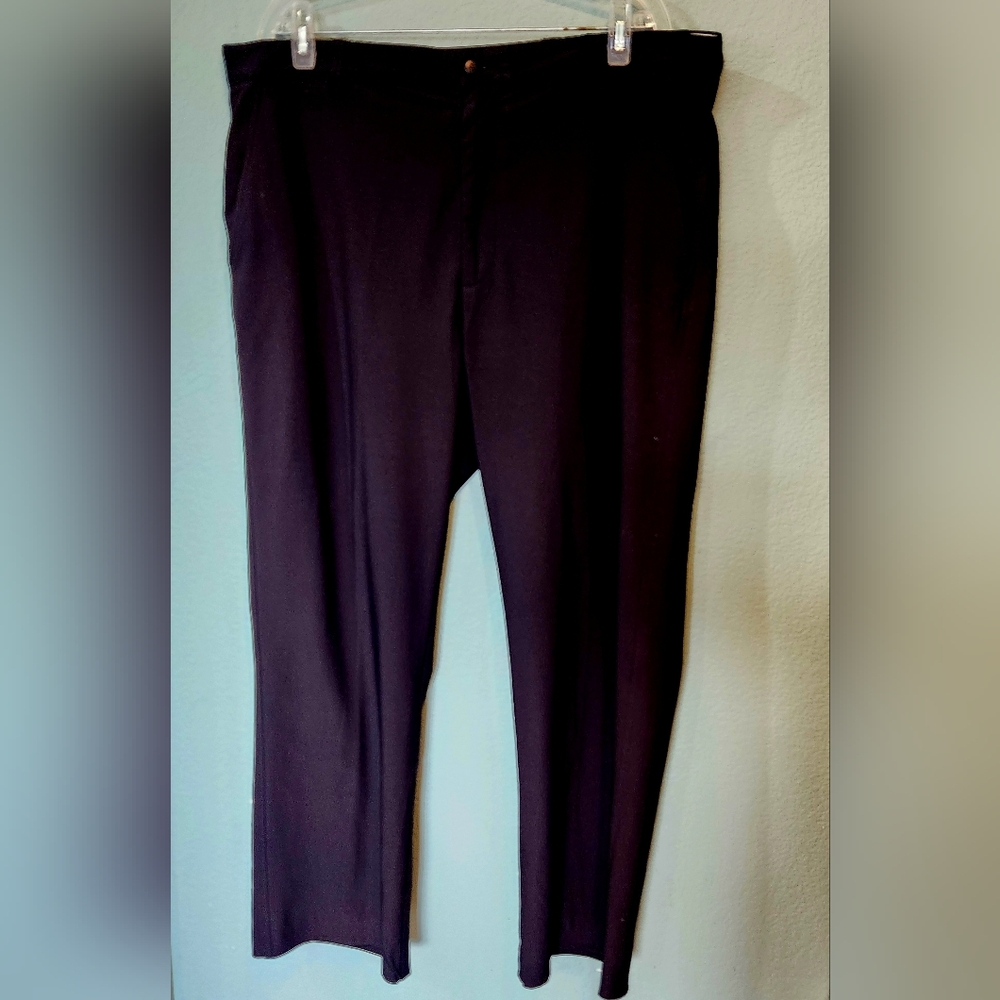 Footjoy FJ Golf Pants Mens 40x32 Black Performance Stretch Flat Front Straight